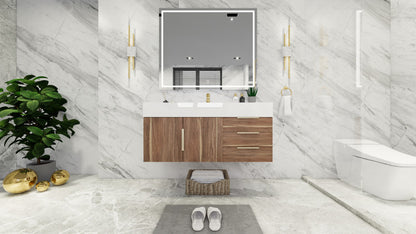 Bethany 48" Wall Mounted Bathroom Vanity with Reinforced Acrylic Integrated Sink Top