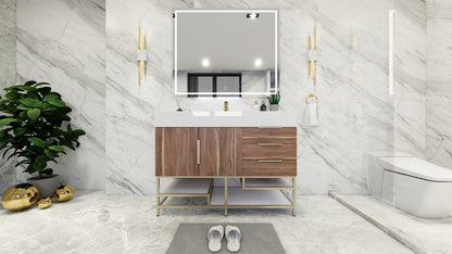 Bethany 48" Freestanding Bathroom Vanity with Reinforced Acrylic Integrated Sink Top