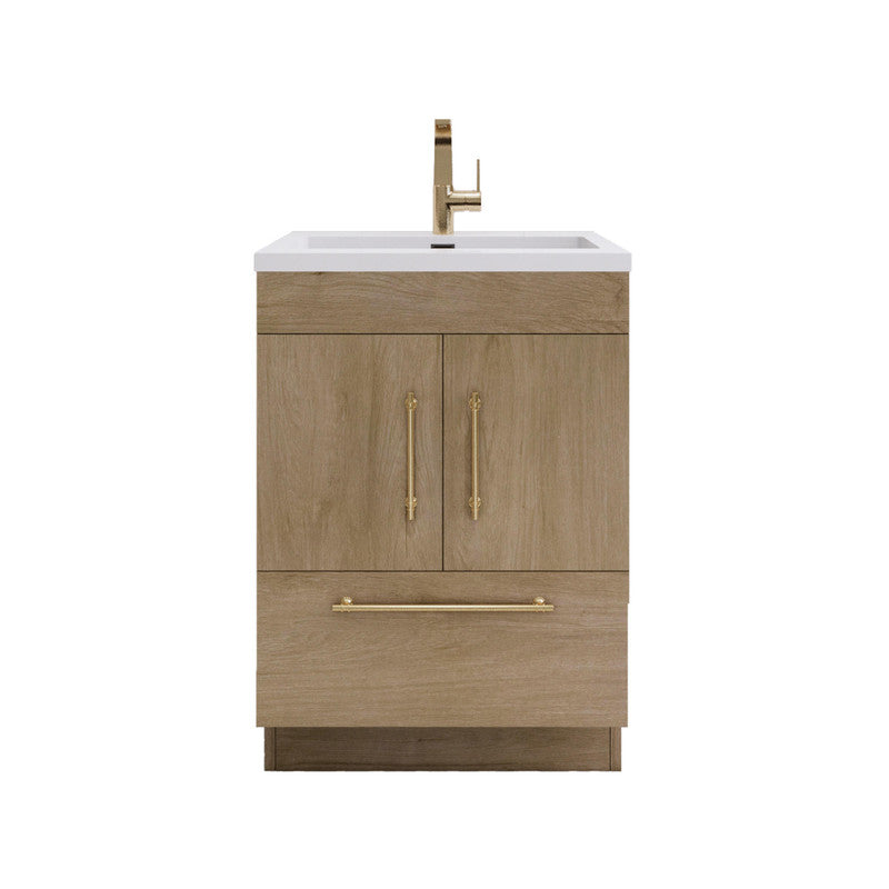Elsa 24" Freestanding Bathroom Vanity with Reinforced Acrylic Integrated Sink Top