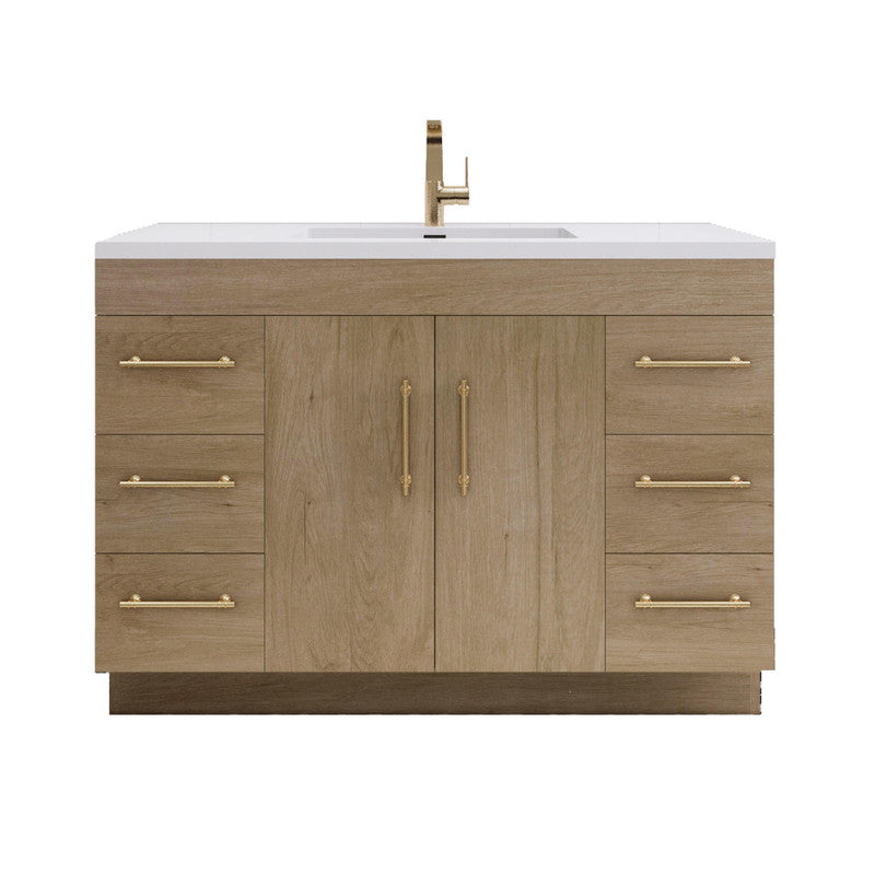 Elsa 48" Freestanding Bathroom Vanity with Reinforced Acrylic Integrated Sink Top