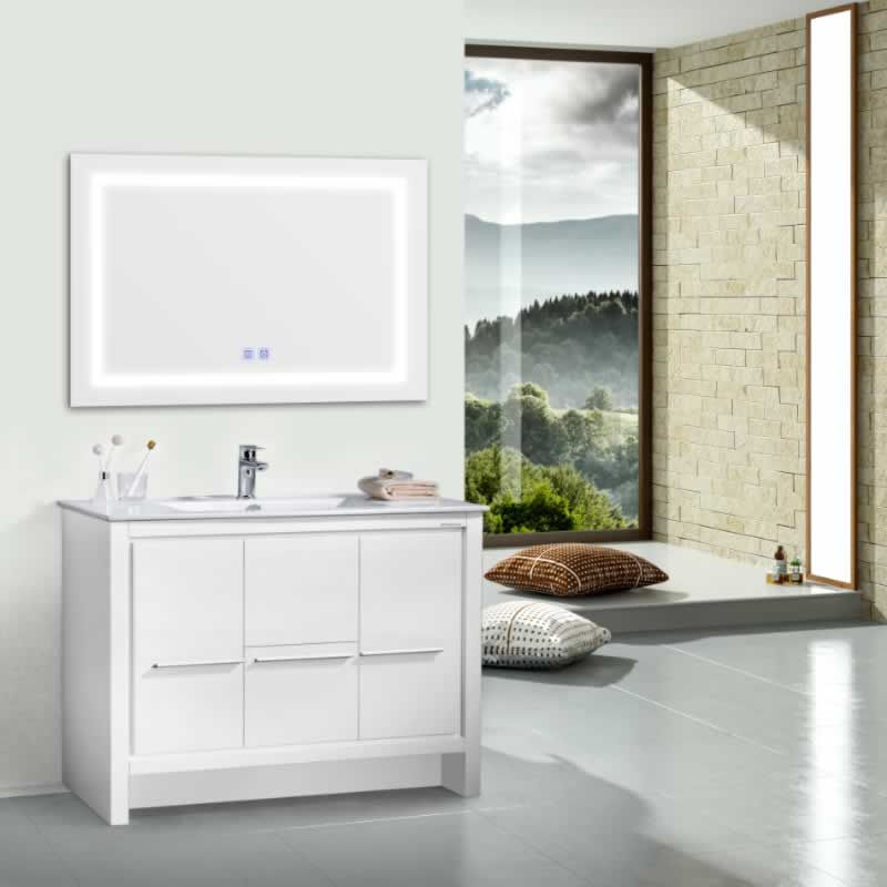 Ludde 48" Freestanding Bathroom Vanity with Ceramic Integrated Sink Top