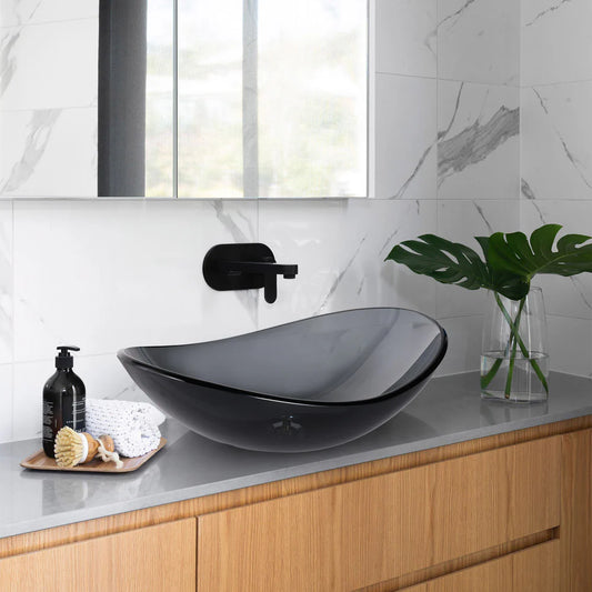 Declan Tempered Glass Vessel Bathroom Sink