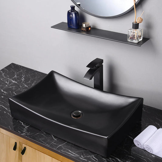 Bailey Porcelain Vessel Bathroom Sink