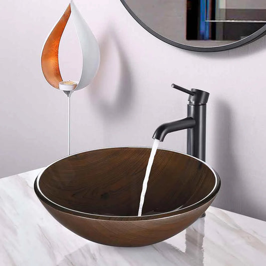 Finlay Tempered Glass Vessel Bathroom Sink