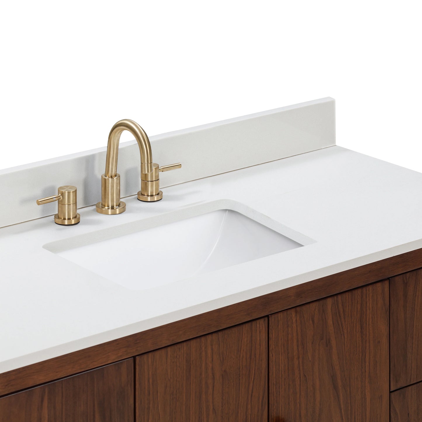 Zoe 48" Freestanding Bathroom Vanity with Pure White Quartz Top and Vitreous China Undermount Sink