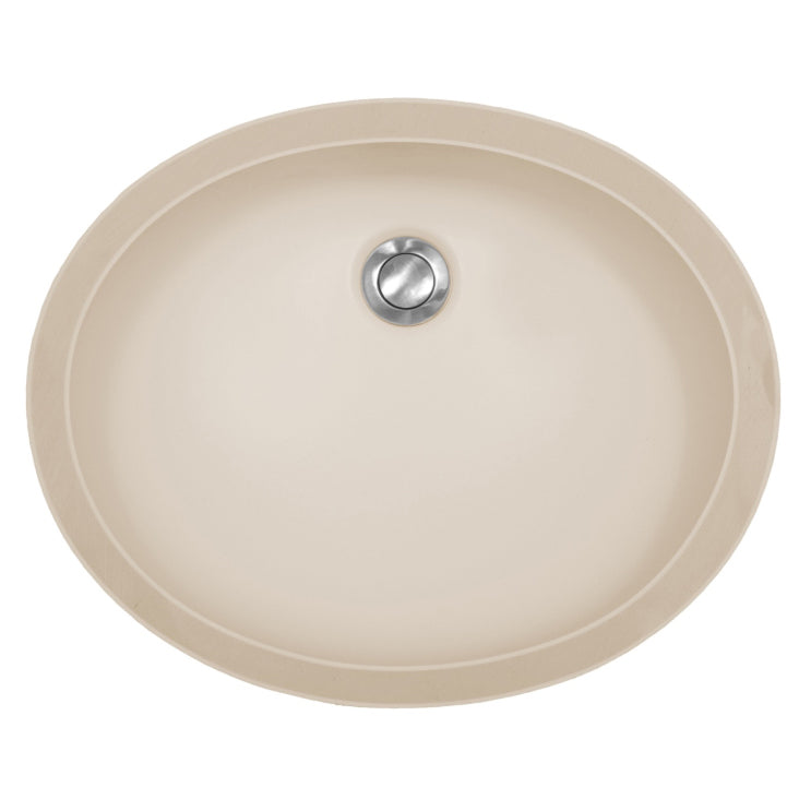 Karran Seamless Round Acrylic Solid Surface Undermount Bathroom Sink