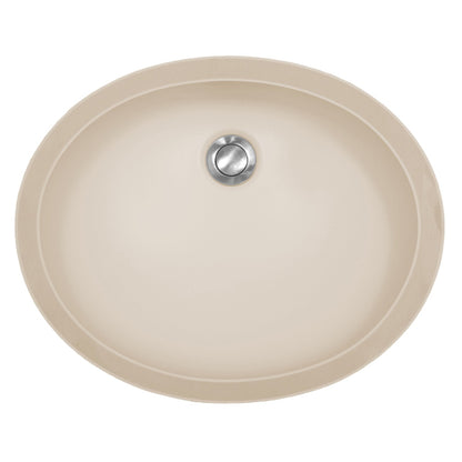 Karran Seamless Round Acrylic Solid Surface Undermount Bathroom Sink