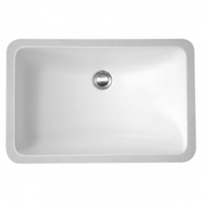 Karran Seamless Rectangular Acrylic Solid Surface Undermount Bathroom Sink