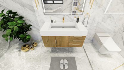 Bethany 42" Wall Mounted Bathroom Vanity with Reinforced Acrylic Sink