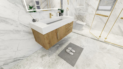 Bethany 48" Wall Mounted Bathroom Vanity with Reinforced Acrylic Sink
