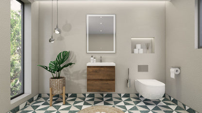 Bohemia Lina 24" Wall Mounted Bathroom Vanity with Reinforced Acrylic Sink