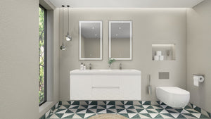 Bohemia Lina 60" Wall Mounted Vanity With Reinforced Acrylic Sink