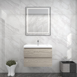 Bow 30" Wall Mounted Vanity With Reinforced Acrylic Sink