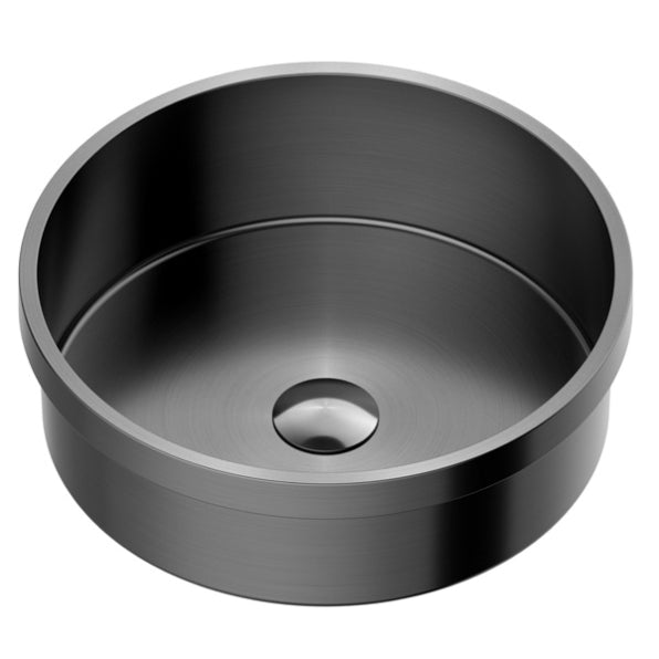 Cinox Round Stainless Steel Drop-In Bathroom Sink