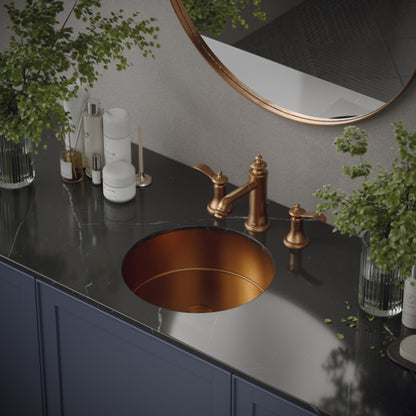 Cinox Round Stainless Steel Undermount Bathroom Sink