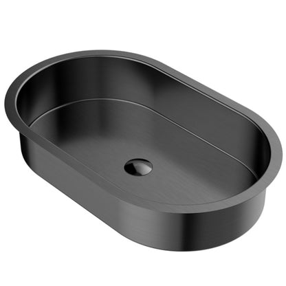 Cinox Oval Stainless Steel Undermount Bathroom Sink