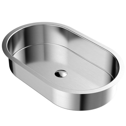 Cinox Oval Stainless Steel Undermount Bathroom Sink