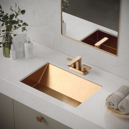 Cinox Semi-Ramp Stainless Steel Undermount Bathroom Sink