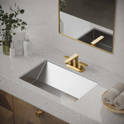 Cinox Semi-Ramp Stainless Steel Undermount Bathroom Sink