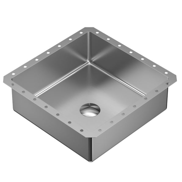 Cinox Square Stainless Steel Undermount Bathroom Sink