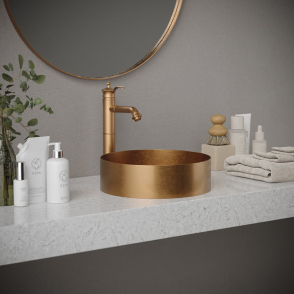 Cinox Round Stainless Steel Vessel Bathroom Sink