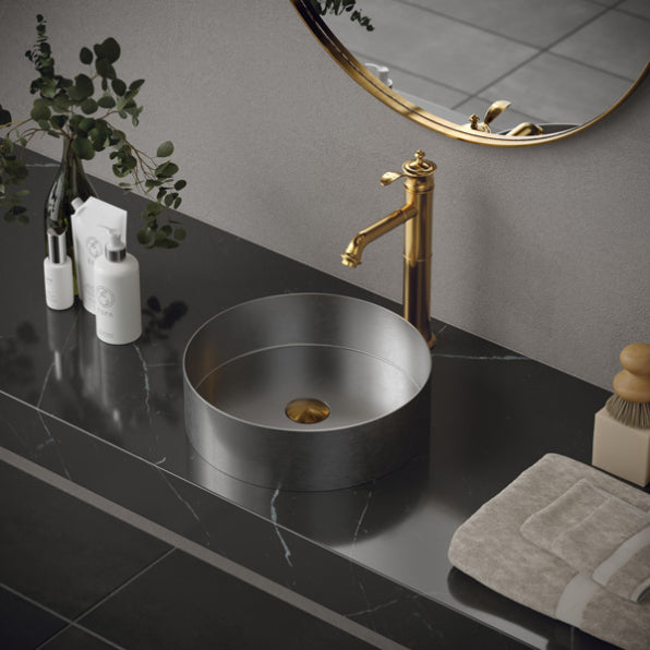 Cinox Round Stainless Steel Vessel Bathroom Sink