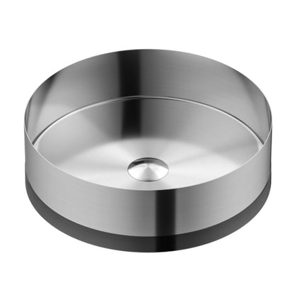 Cinox Round Gunmetal Base Stainless Steel Vessel Bathroom Sink