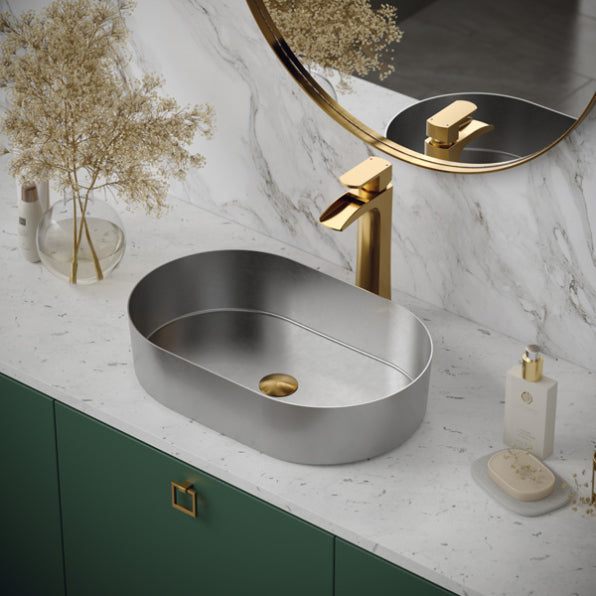 Cinox Oval Stainless Steel Vessel Bathroom Sink