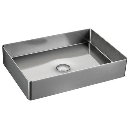 Cinox Rectangular Stainless Steel Drop-In Bathroom Sink