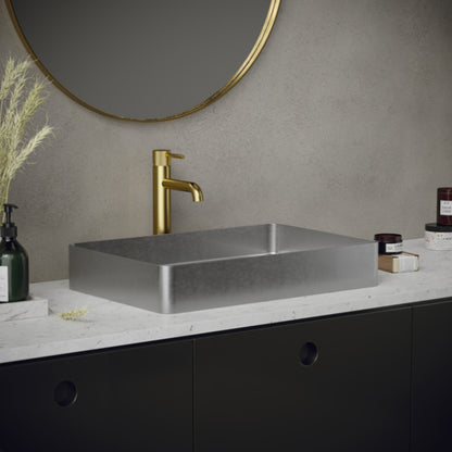 Cinox Rectangular Stainless Steel Drop-In Bathroom Sink