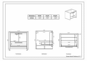 Dolce 36" Freestanding Vanity With Single Reinforced Acrylic Sink