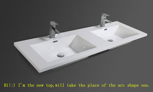 Dolce 60" Freestanding Vanity With Reinforced Acrylic Sink
