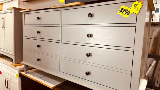 60 inch grey double sink vanity cabinet, drawer front style, clearance