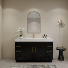 Load image into Gallery viewer, Elsa 60&quot; Freestanding Vanity With Reinforced Acrylic Sink
