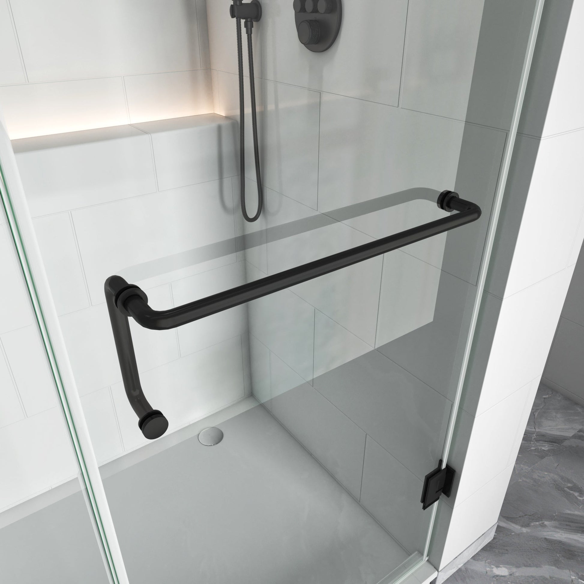 Thalos Frameless Swing Shower Door by Lina Collection