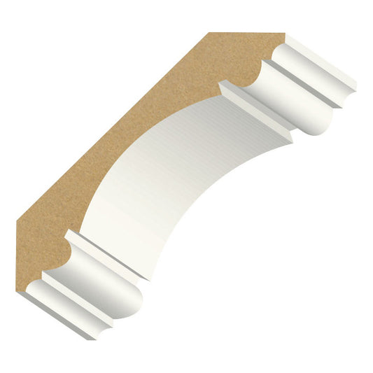 3-3/8" MDF Double Bead Corolina Crown