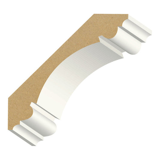 4-5/8" MDF Double Bead Corolina Crown