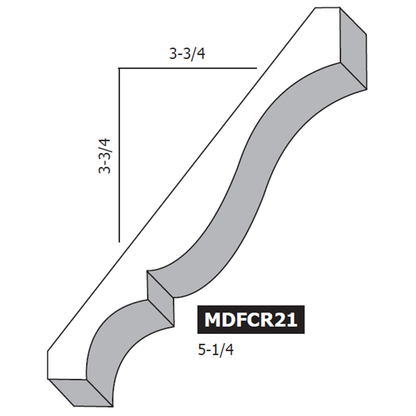 5-1/4" MDF Colonial Crown