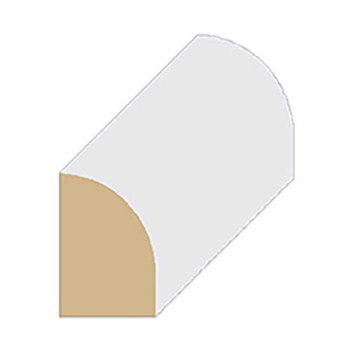 1/2 inch x 3/4 inch pine base shoe moulding profile
