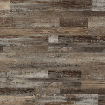 Metropolitan Chicago waterproof SPC vinyl plank flooring, attached 1 mm EVA pad, beveled 48 inch planks