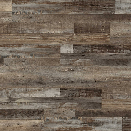 Metropolitan Chicago waterproof SPC vinyl plank flooring, attached 1 mm EVA pad, beveled 48 inch planks