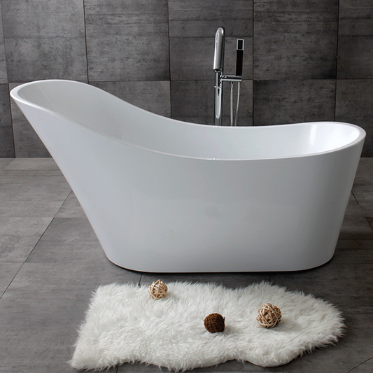 Avalon 56 inch freestanding acrylic slipper soaking bathtub, oval