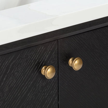 Adele 30" Freestanding Bathroom Vanity with Calacatta White Quartz Top and Vitreous China Undermount Sink