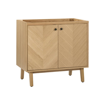 Adele 36" Freestanding Bathroom Vanity with Calacatta White Quartz Top and Vitreous China Undermount Sink