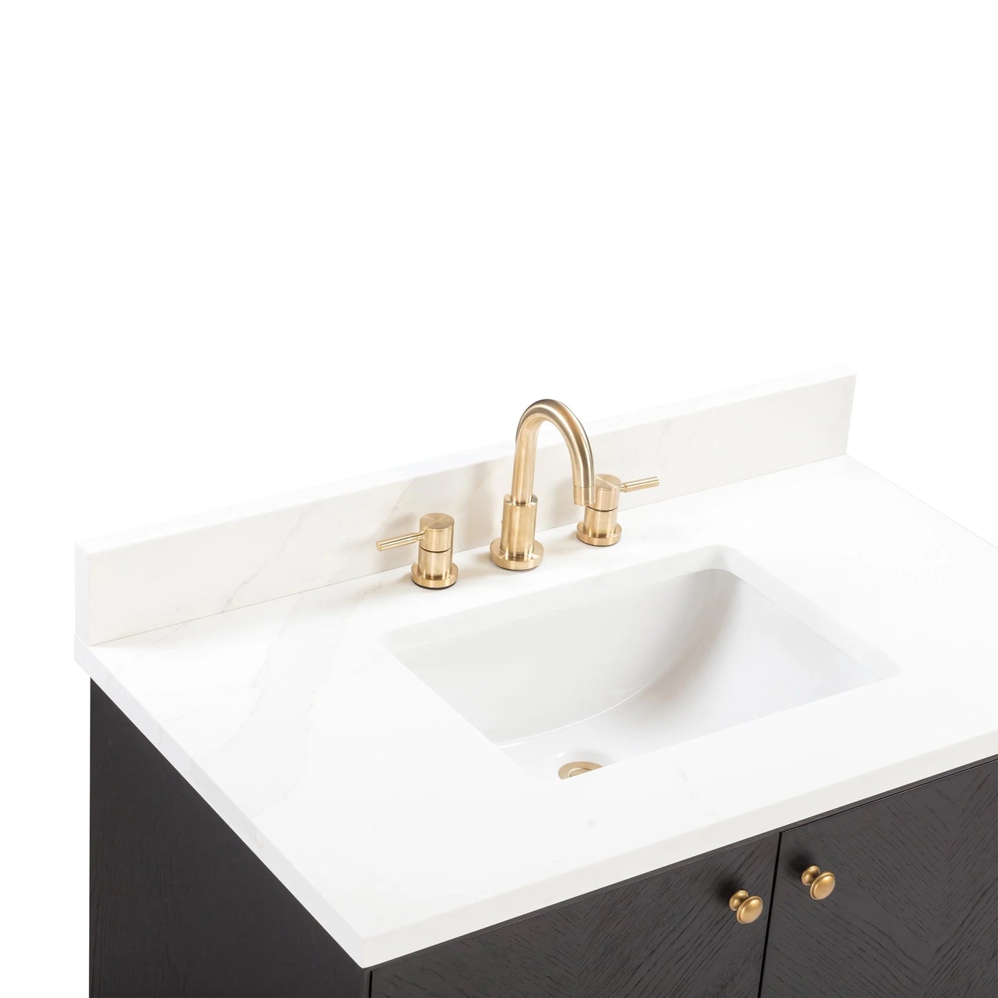 Adele 36" Freestanding Bathroom Vanity with Calacatta White Quartz Top and Vitreous China Undermount Sink