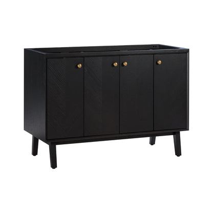 Adele 48" Freestanding Bathroom Vanity with Calacatta White Quartz Top and Vitreous China Undermount Sink