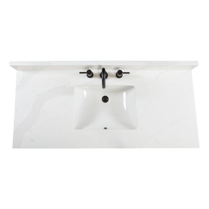 Adele 48" Freestanding Bathroom Vanity with Calacatta White Quartz Top and Vitreous China Undermount Sink