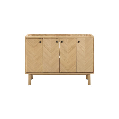 Adele 48" Freestanding Bathroom Vanity with Calacatta White Quartz Top and Vitreous China Undermount Sink