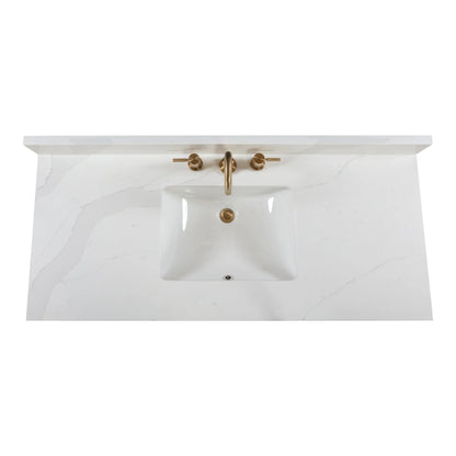 Adele 48" Freestanding Bathroom Vanity with Calacatta White Quartz Top and Vitreous China Undermount Sink