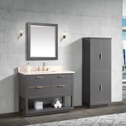 Allie 36" Freestanding Bathroom Vanity with Stone Top and Vitreous China Undermount Sink